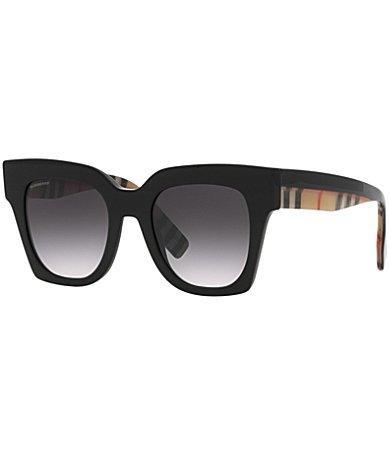 Burberry Womens BE4364 Kitty 49mm Square Check Sunglasses Product Image