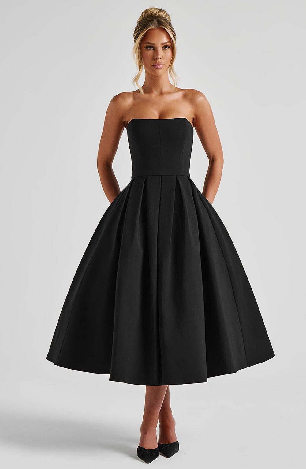 Edith Midi Dress - Black Product Image