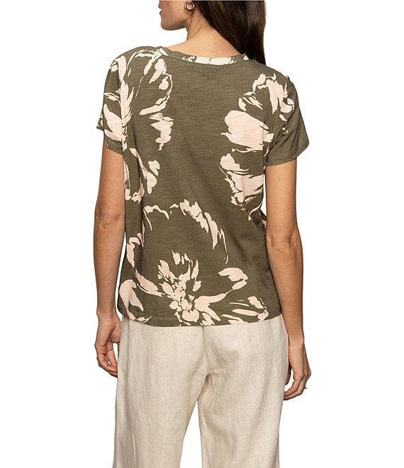 Sanctuary The Perfect Tee Floral Print Crew Neck Short Sleeve Top Product Image