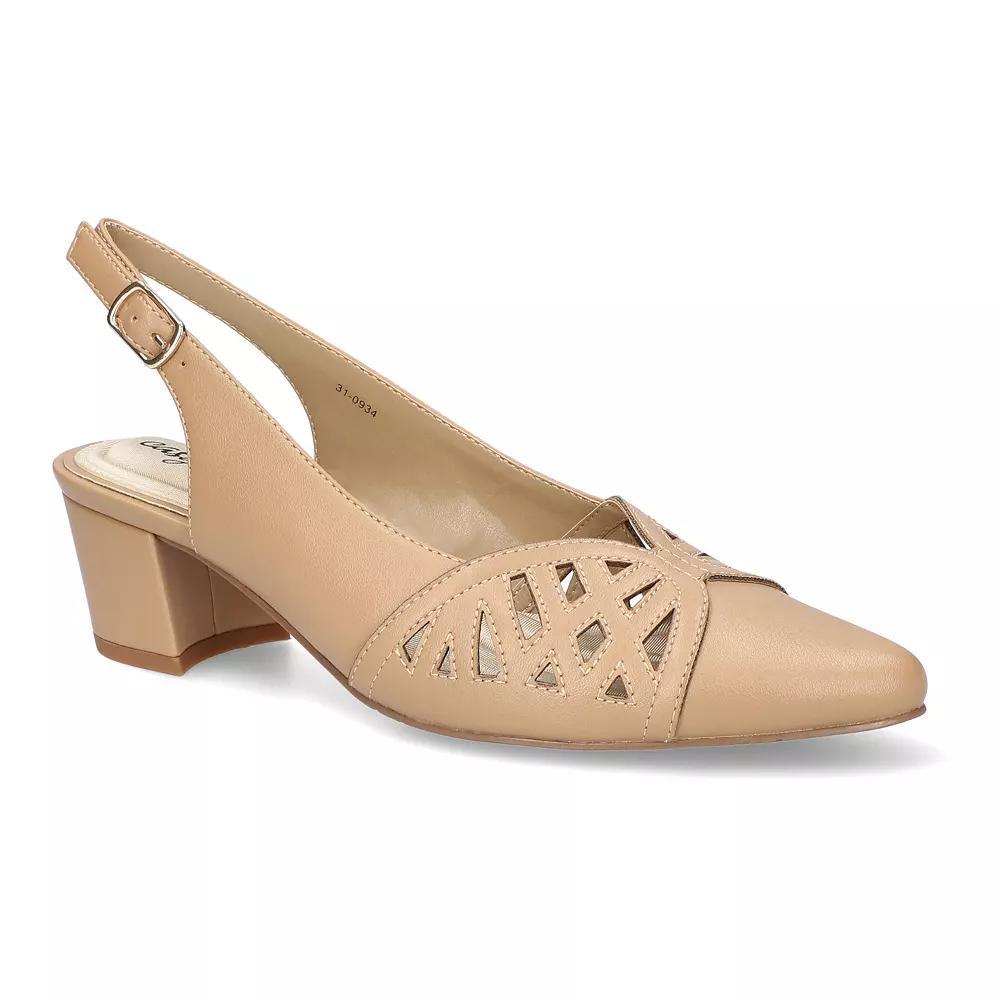 Easy Street Bizzy Women's Slingback Pumps, Size: 7 Wide, White Product Image