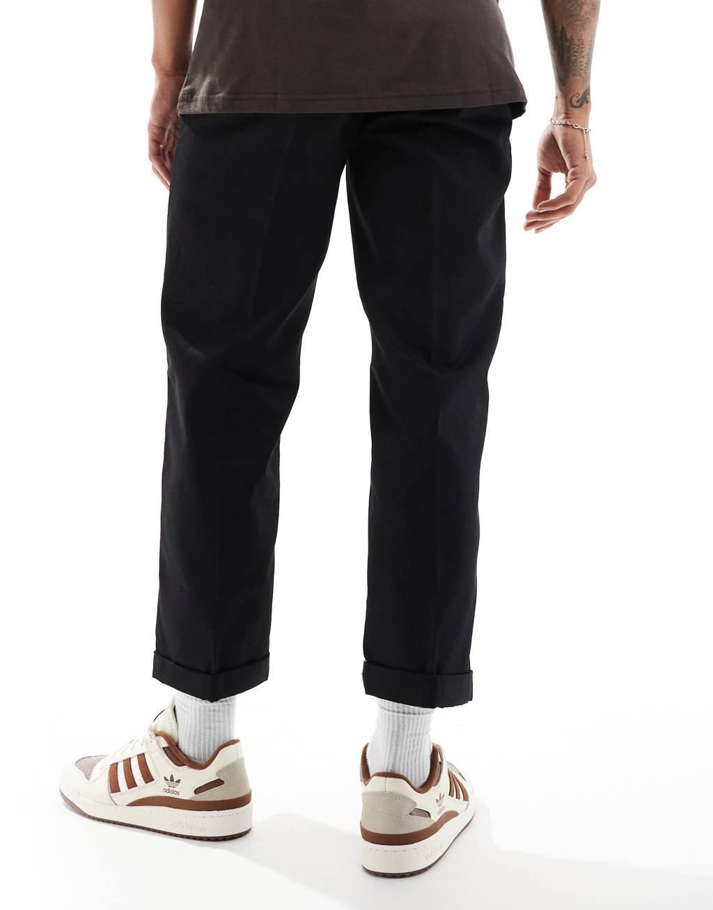 Dickies regular fit cuffed pants in black Product Image