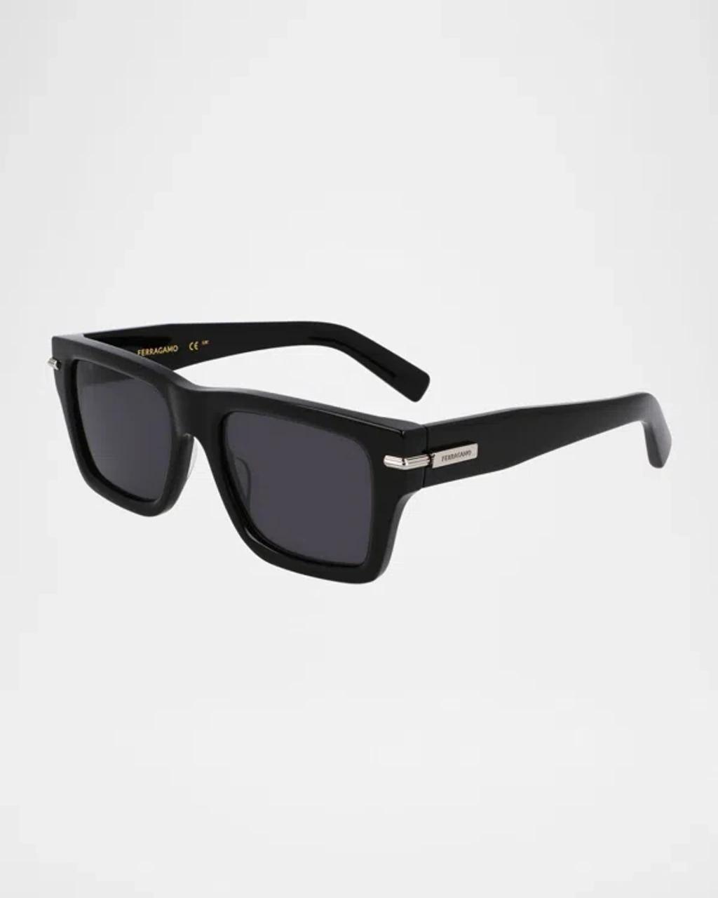 Mens Prisma Modified Acetate Rectangle Sunglasses Product Image