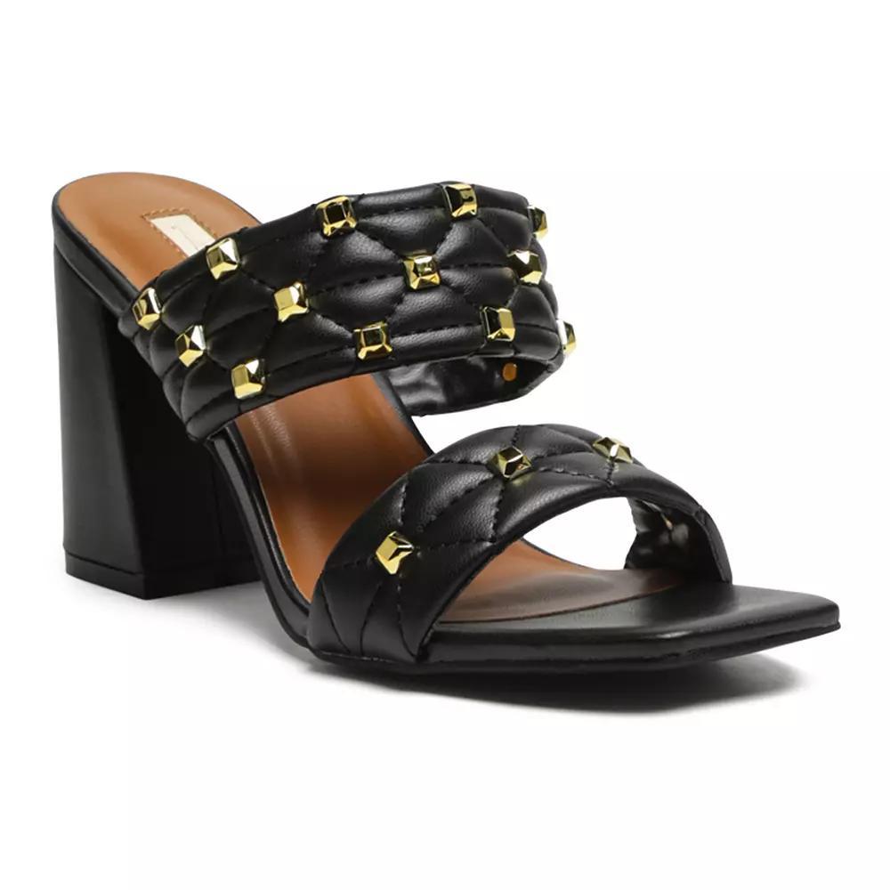 London Rag Fischer Women's Block Heel Sandals, Size: 9, Black Product Image