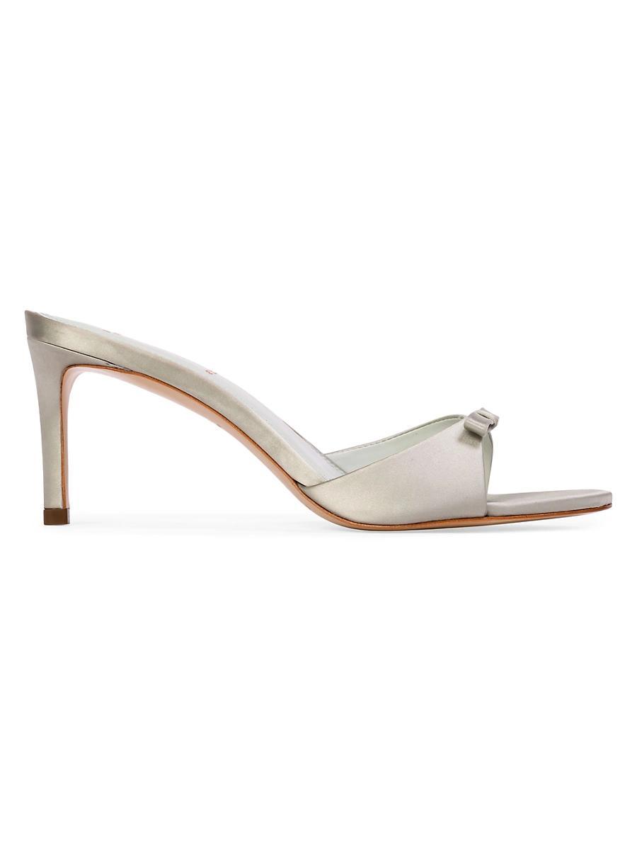 Womens Albie 65MM Satin Mules Product Image