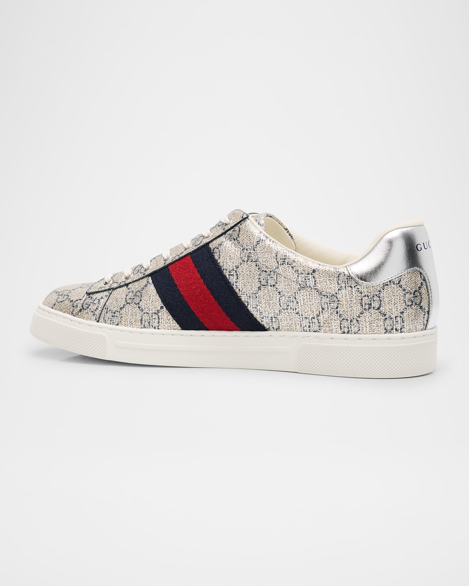 Men's Shiny GG Supreme Ace Sneakers Product Image