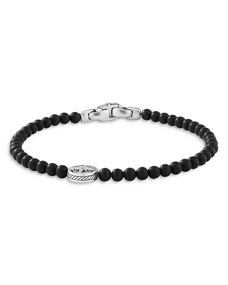 David Yurman Mens Spiritual Beads Compass Rose Bracelet with Lapis Product Image