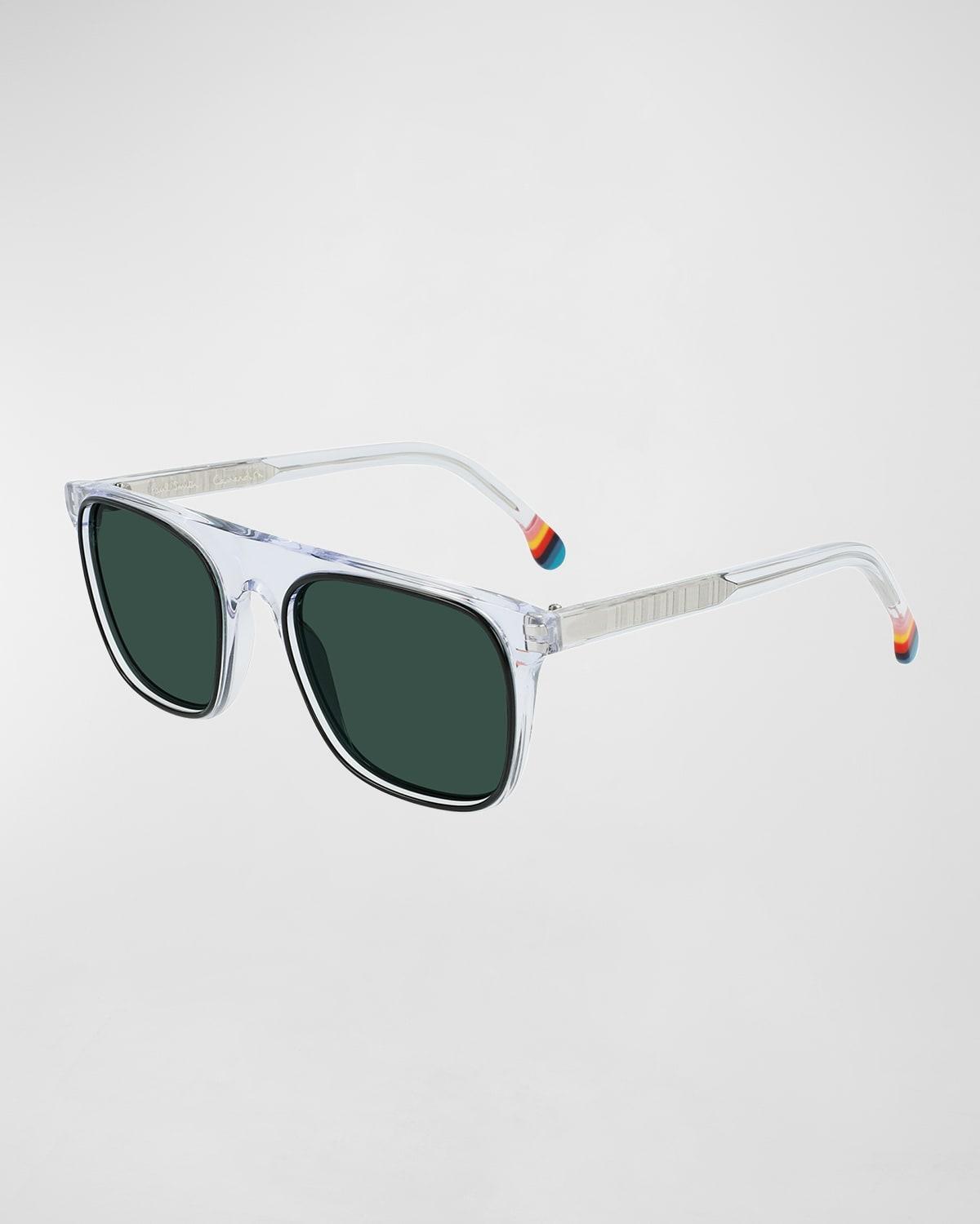 Mens Flat-Top Rectangle Sunglasses Product Image