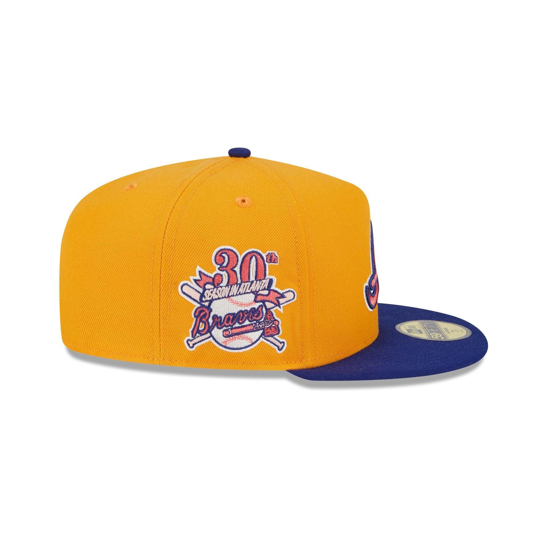 Atlanta Braves Gold 59FIFTY A-Frame Fitted Hat Male Product Image