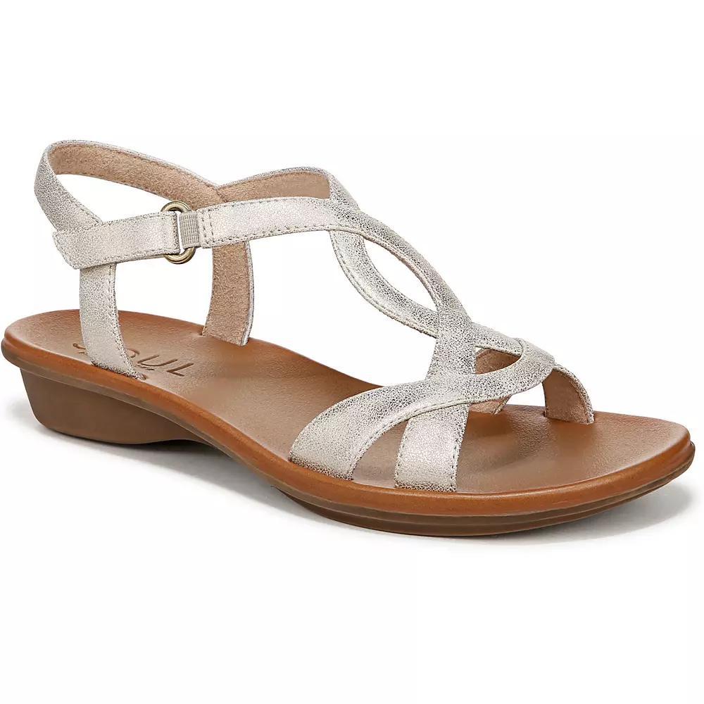 SOUL Naturalizer Solo Women's Sandals, Size: 6.5 Wide, Gold Product Image
