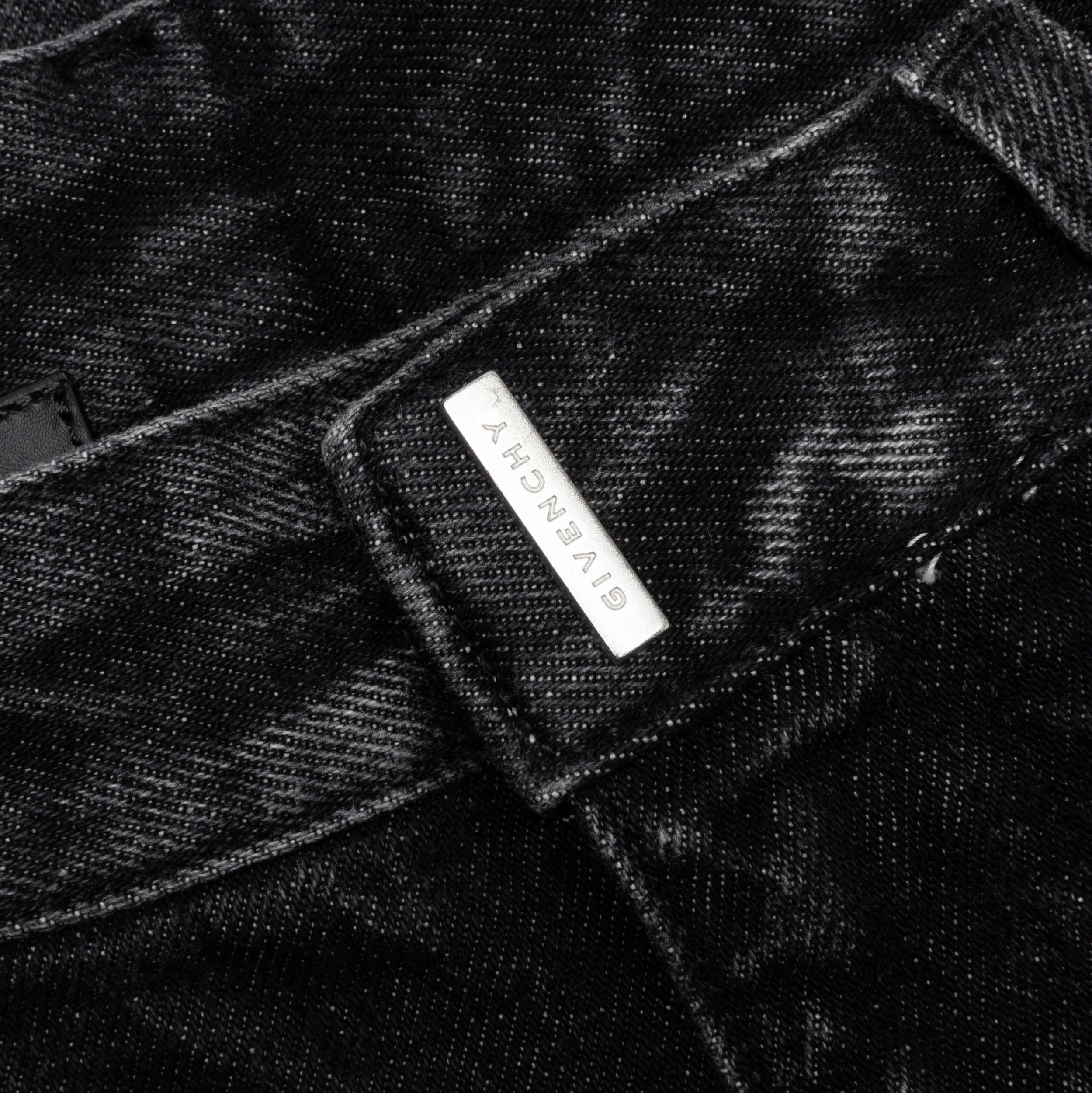 Slim Fit Denim W/ Zips - Black/White Male Product Image