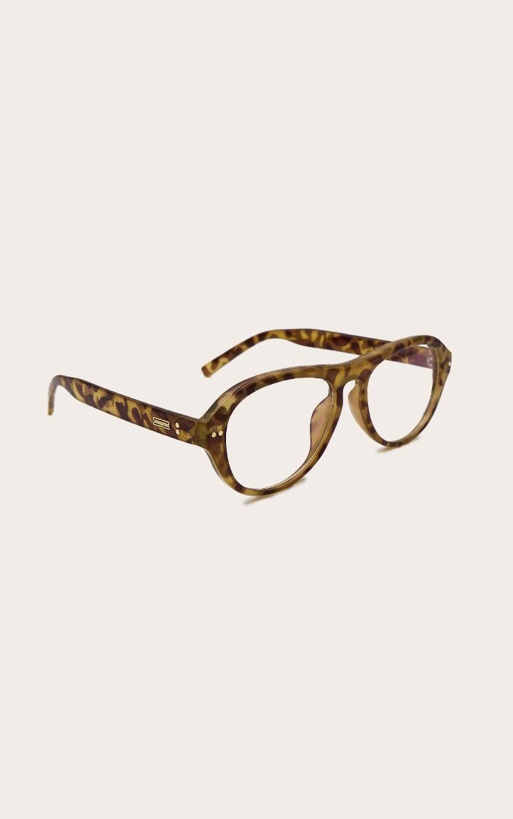 Tortoiseshell Round Aviator Blue Light Readers Product Image