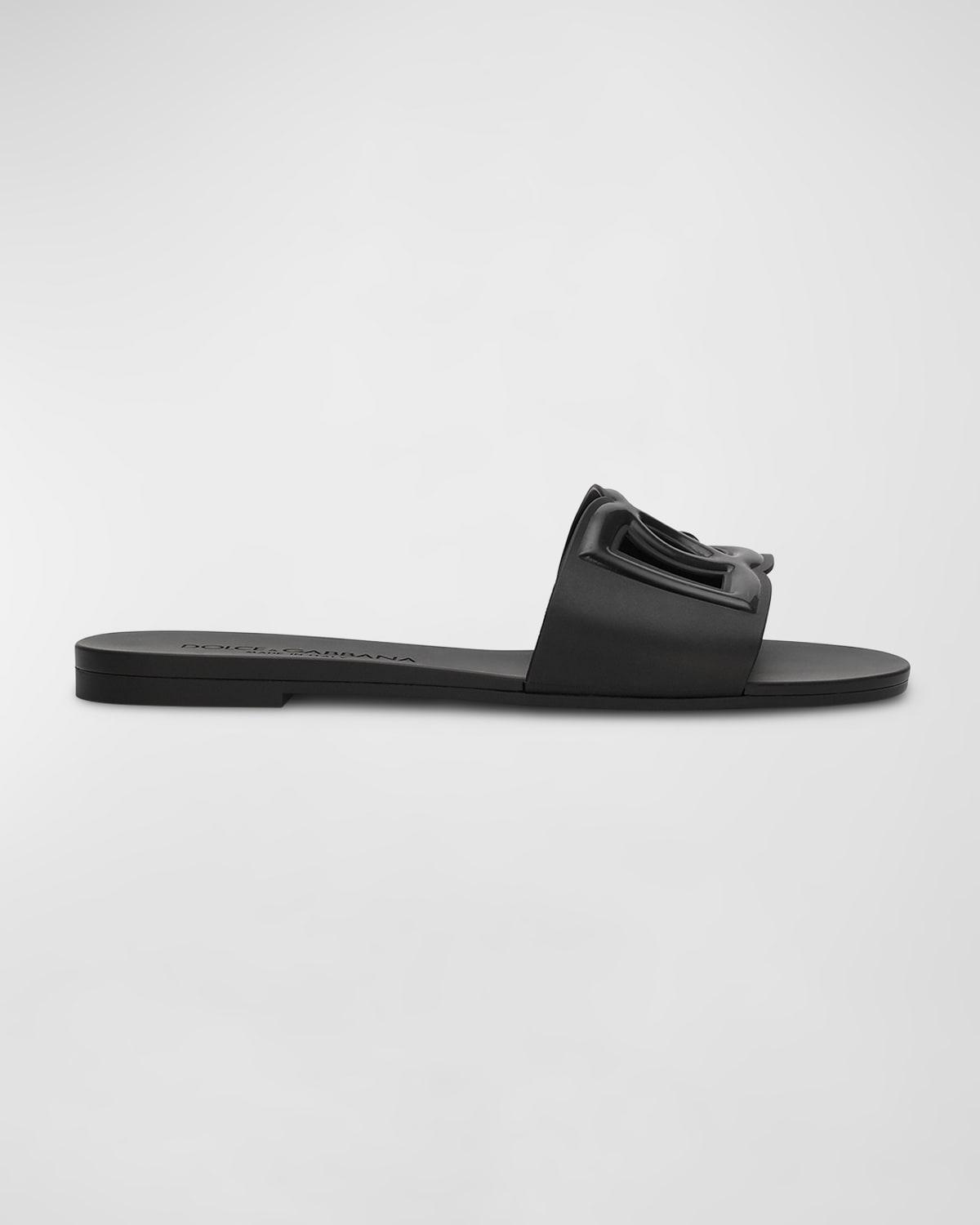 Dolce & Gabbana Womens Logo Pool Slide Sandals Product Image