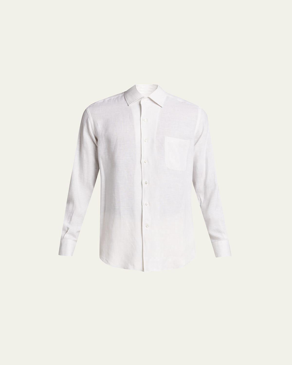 Mens Andre Arizona Summer Stripe Linen Sport Shirt Product Image