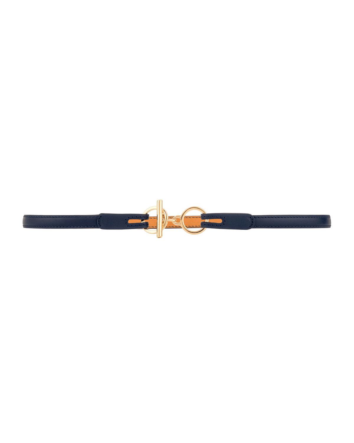 Mens Clip Thin Leather Belt Product Image