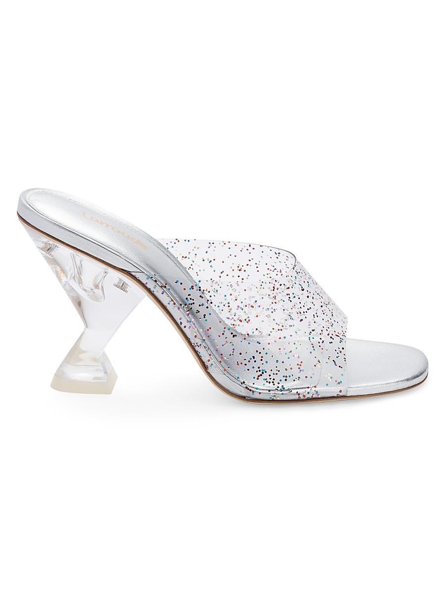 Womens Madonna Lucite Glitter Vinyl Mules Product Image