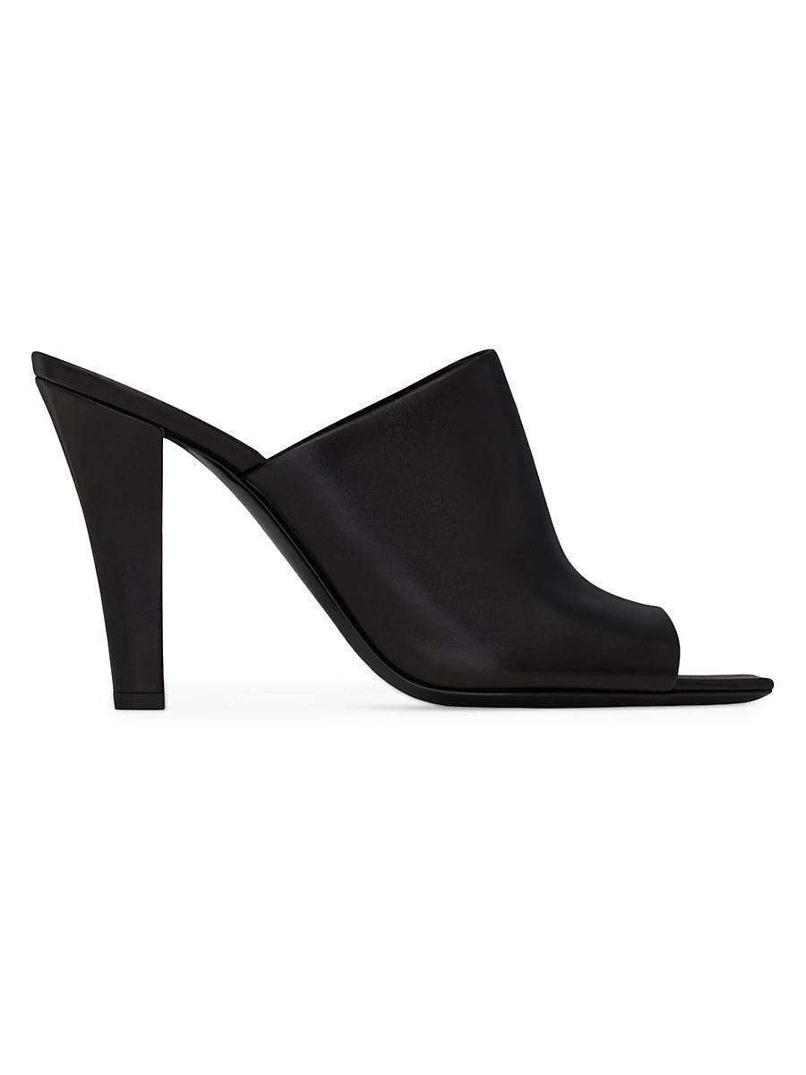Saint Laurent Womens Jill Mules in Smooth Leather Product Image