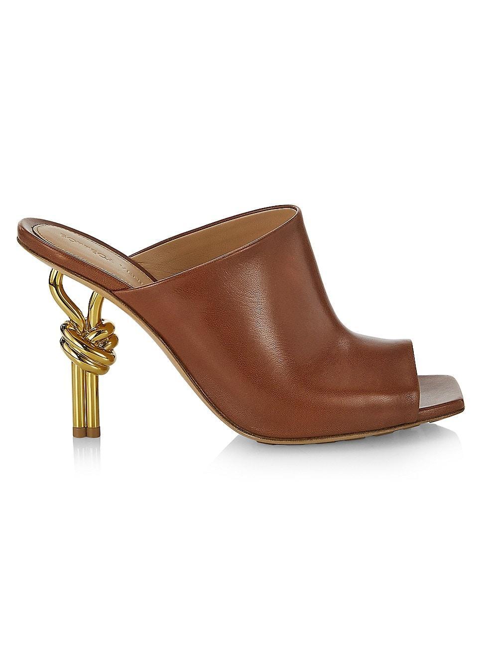 Bottega Veneta Womens Knot Slip On High Heel Sandals Product Image