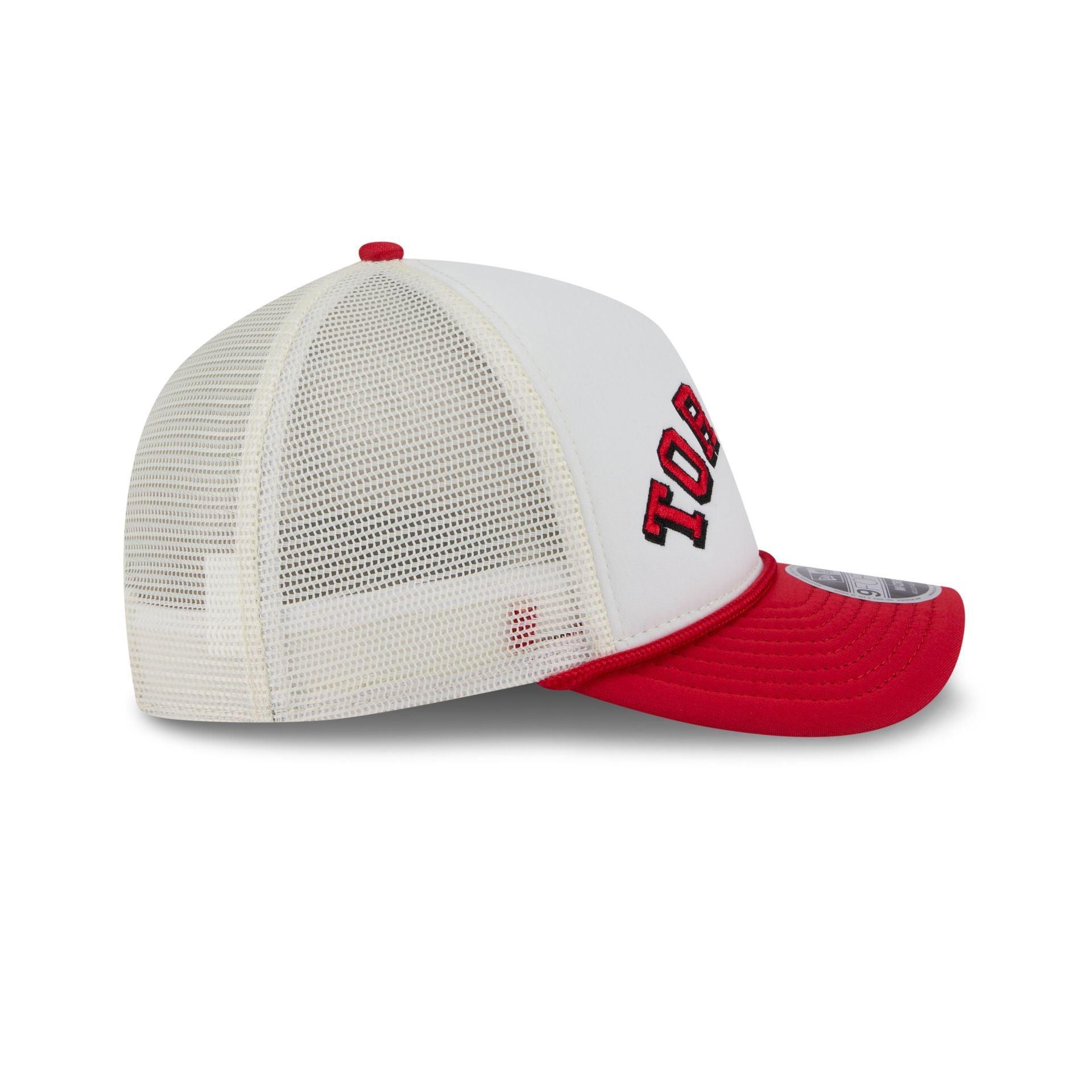 Toronto Raptors Chrome Arch 9FORTY M-Crown A-Frame Trucker Hat Male Product Image