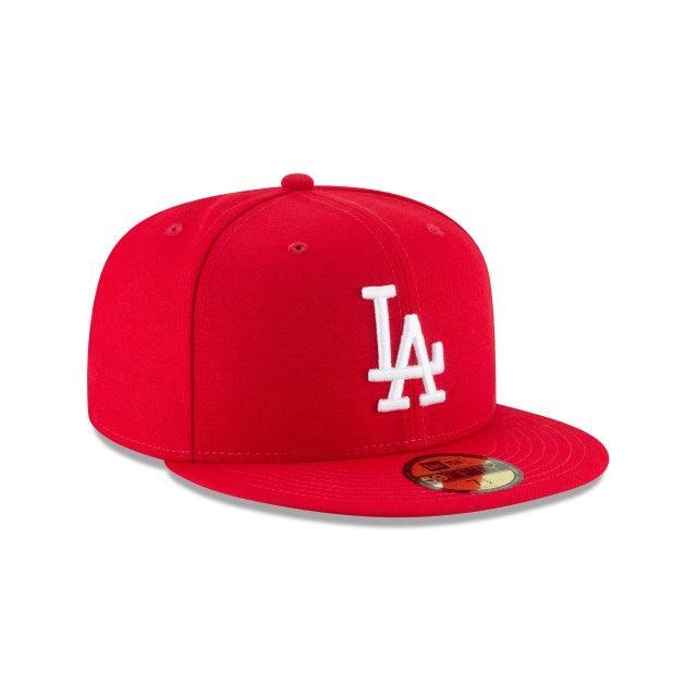 Los Angeles Dodgers Cardinal Basic 59FIFTY Fitted Hat Male Product Image