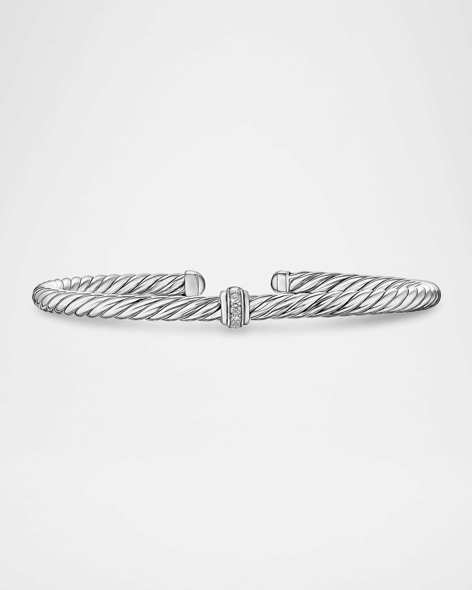DY Mercer Triple Ring Earrings with Diamonds in 18K Gold, 35mm Product Image