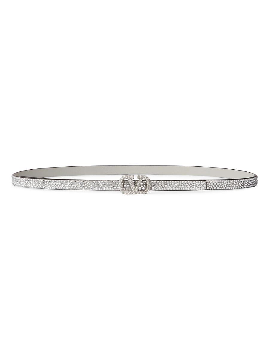 Womens VLogo Signature Belt With Crystals 10mm Product Image