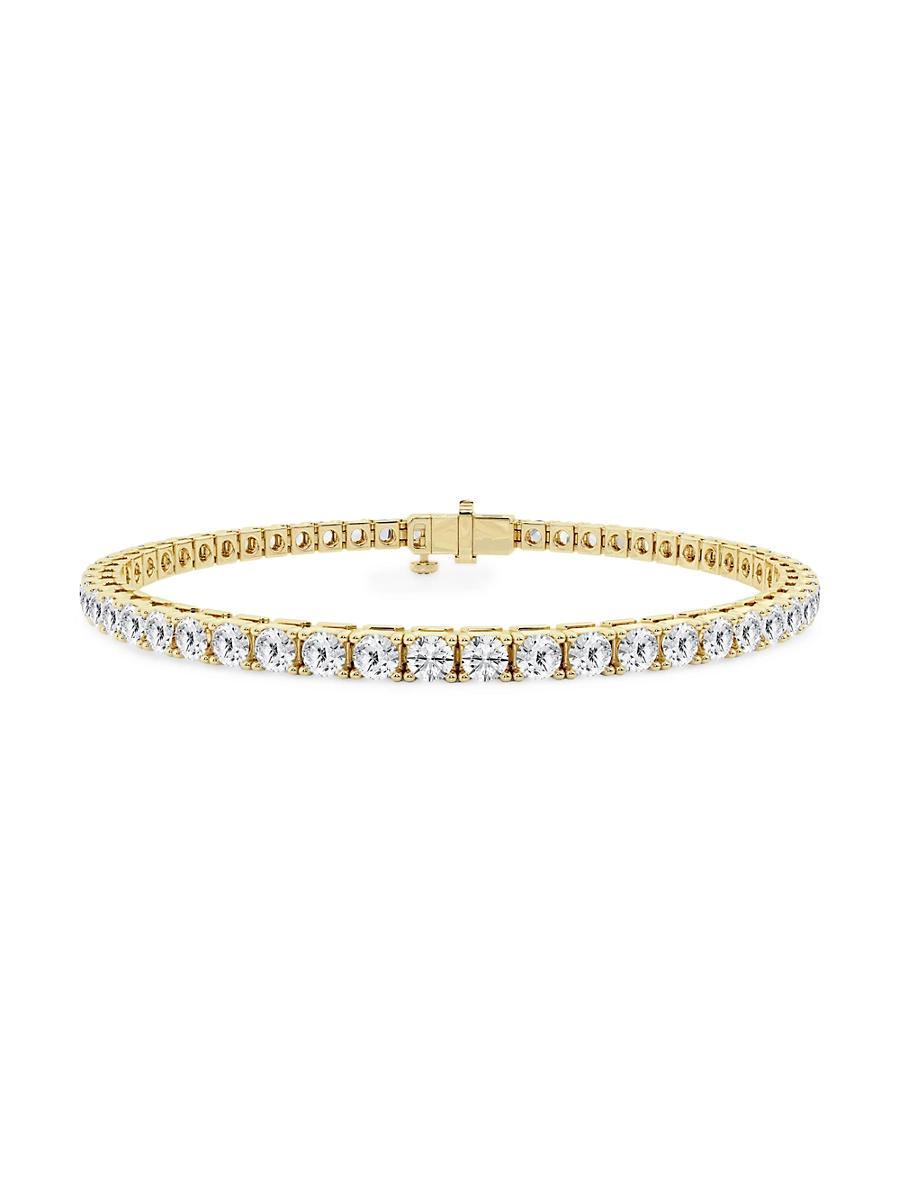 Womens 14K Yellow Gold & Round Lab-Grown Diamond 4-Prong Tennis Bracelet/5.00-20.00 TCW Product Image