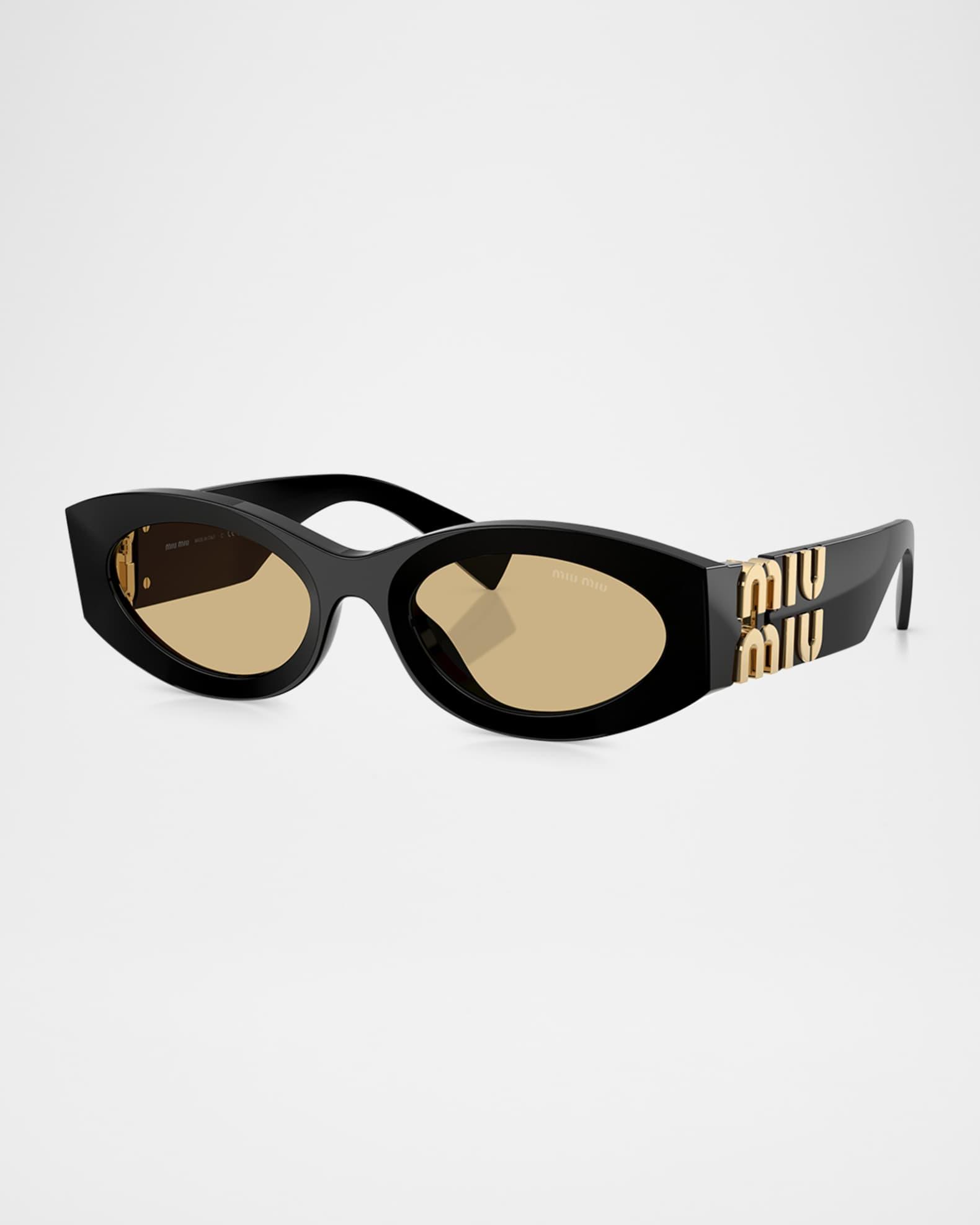 MU 11WS Acetate Oval Sunglasses Product Image