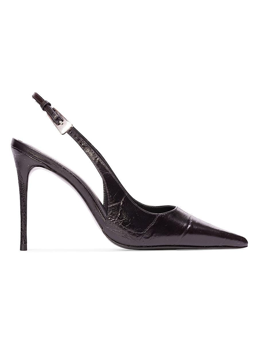 Womens Branca 100MM Croc Slingback Pumps Product Image