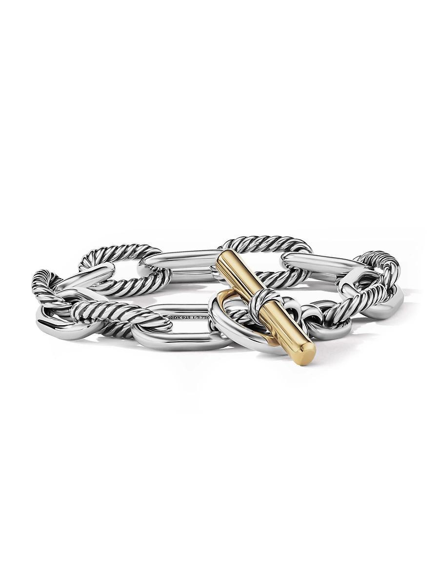 David Yurman 18K Yellow Gold & Sterling Silver Dy Madison Toggle Chain Link Bracelet, 11mm Product Image