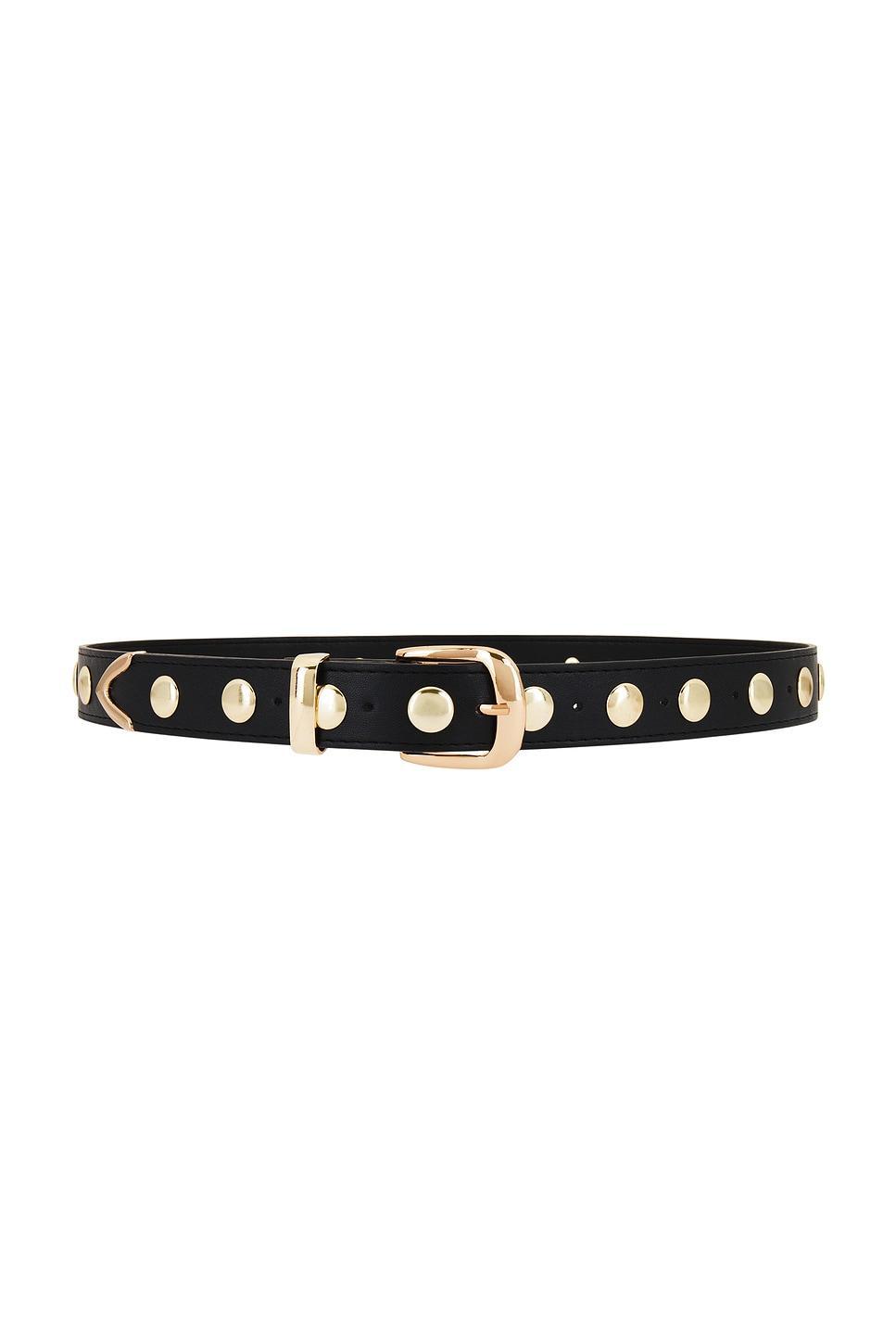 PRADA Crystal-embellished Leather Buckle Belt In Gold Product Image