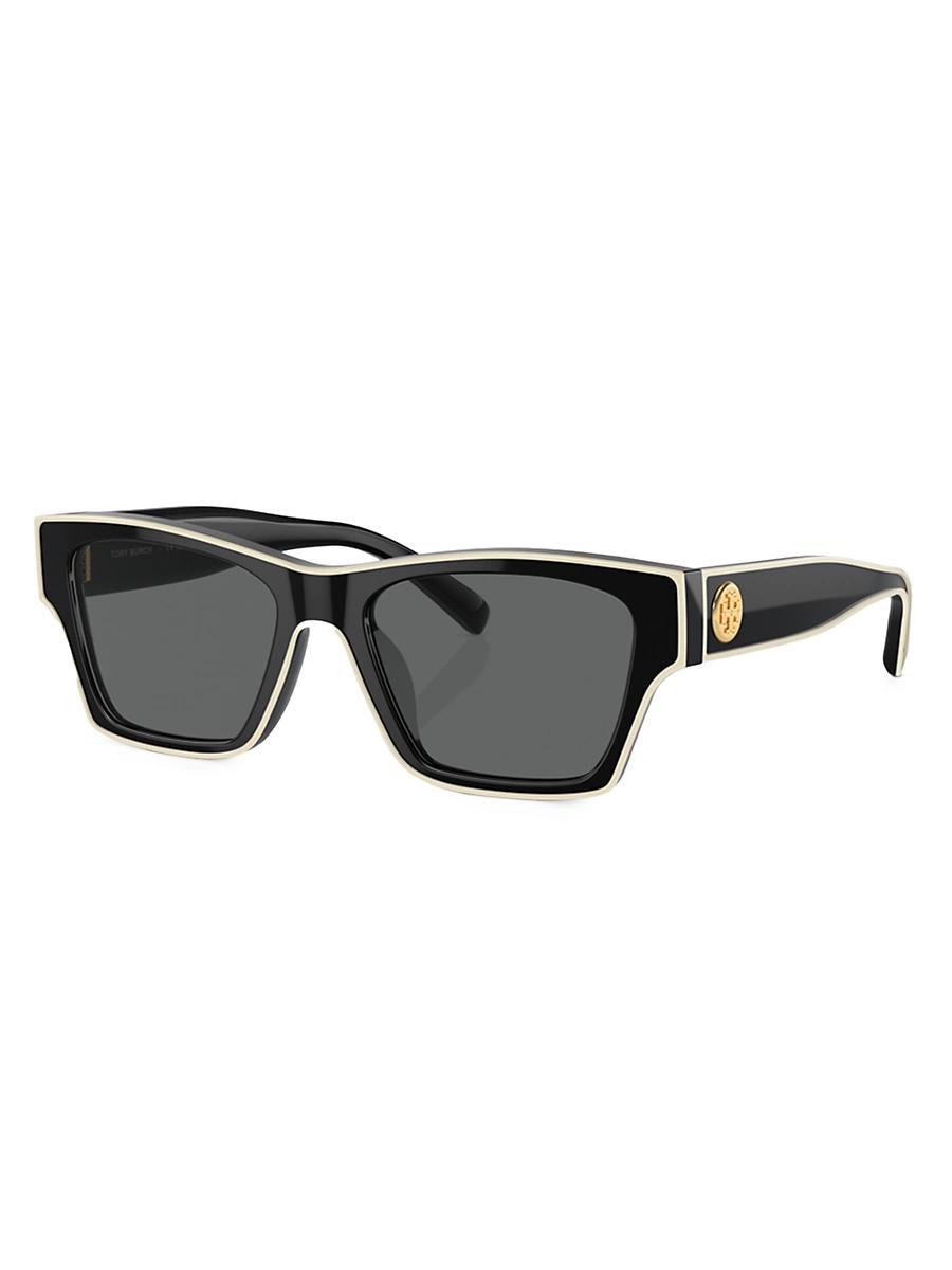 Womens 53MM Rectangular Sunglasses Product Image