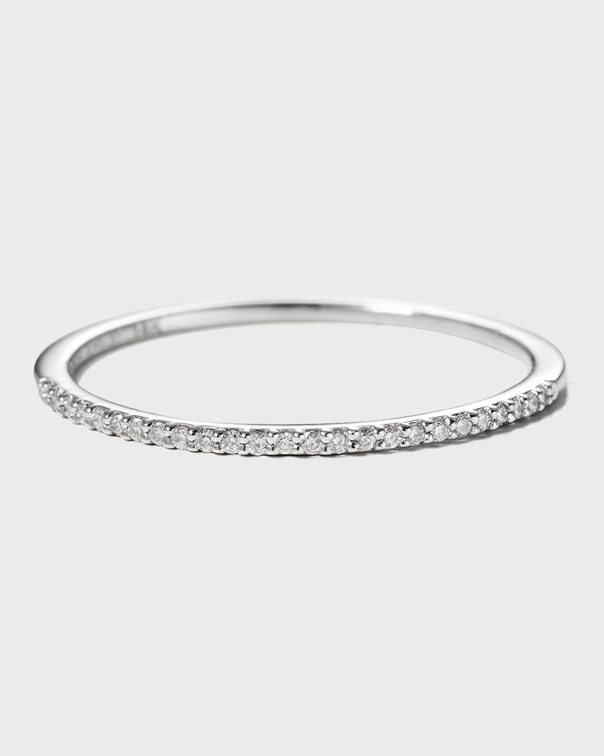 14k Gold Thin Flawless Diamond Stack Ring Product Image