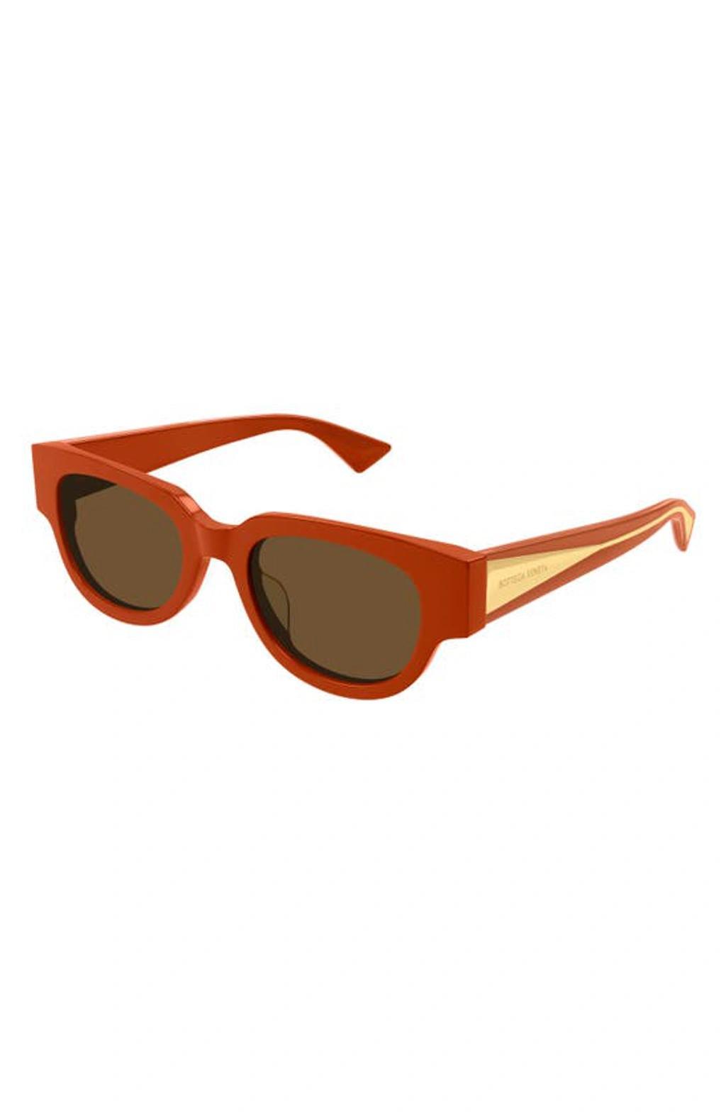 BOTTEGA VENETA 52mm Cat Eye Sunglasses In Orange Product Image
