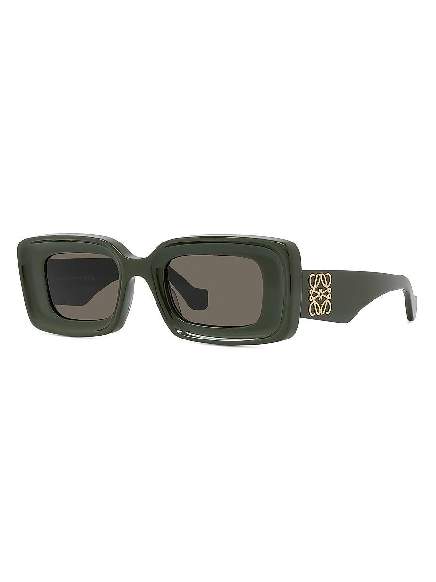 Mens Anagram Acetate-Nylon Rectangle Sunglasses Product Image