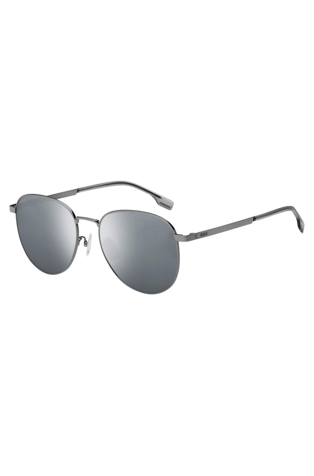 BOSS - Steel sunglasses with branded beta-titanium temples Product Image