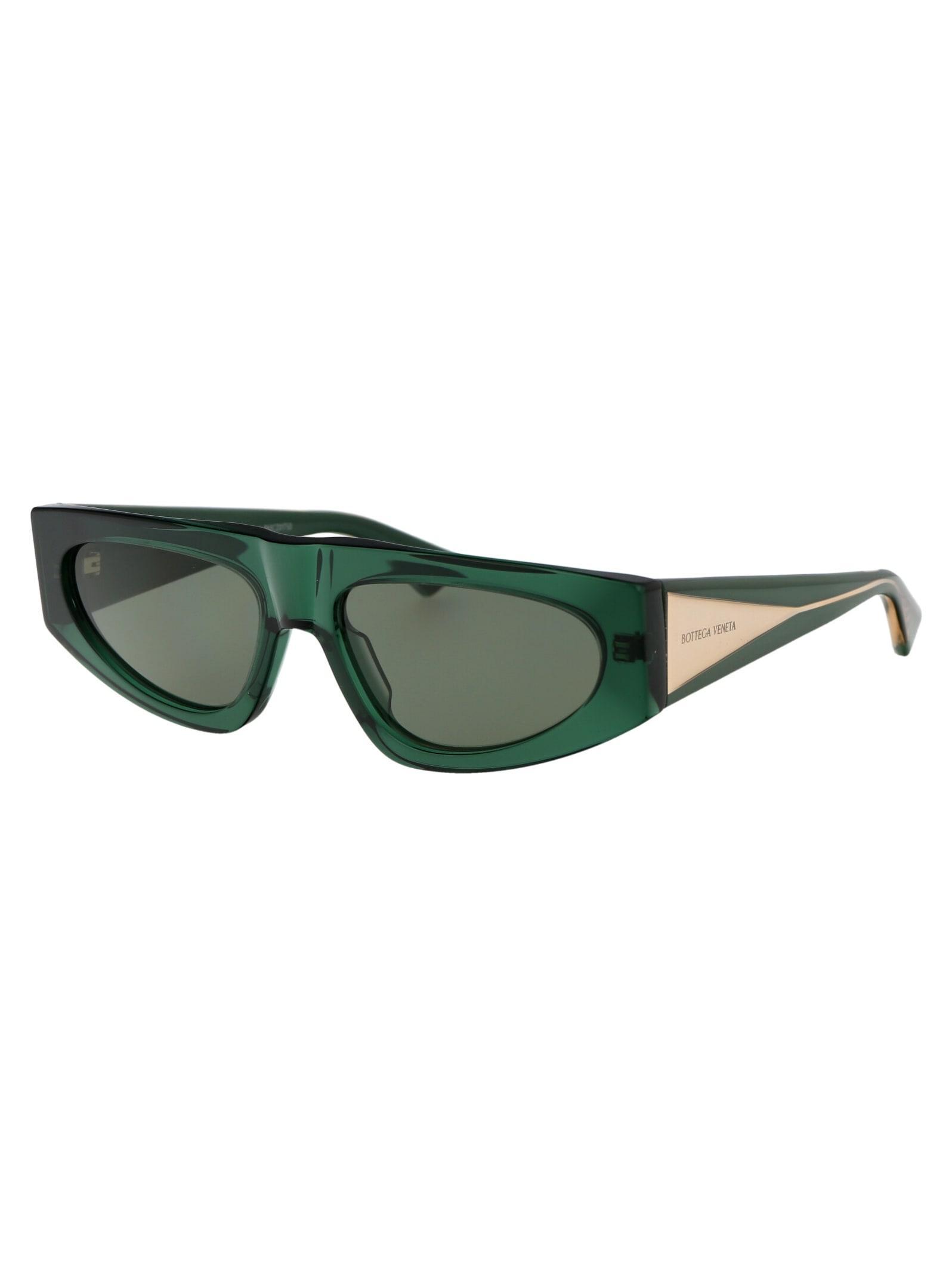 BOTTEGA VENETA Sunglasses In 003 Green Crystal Green Product Image