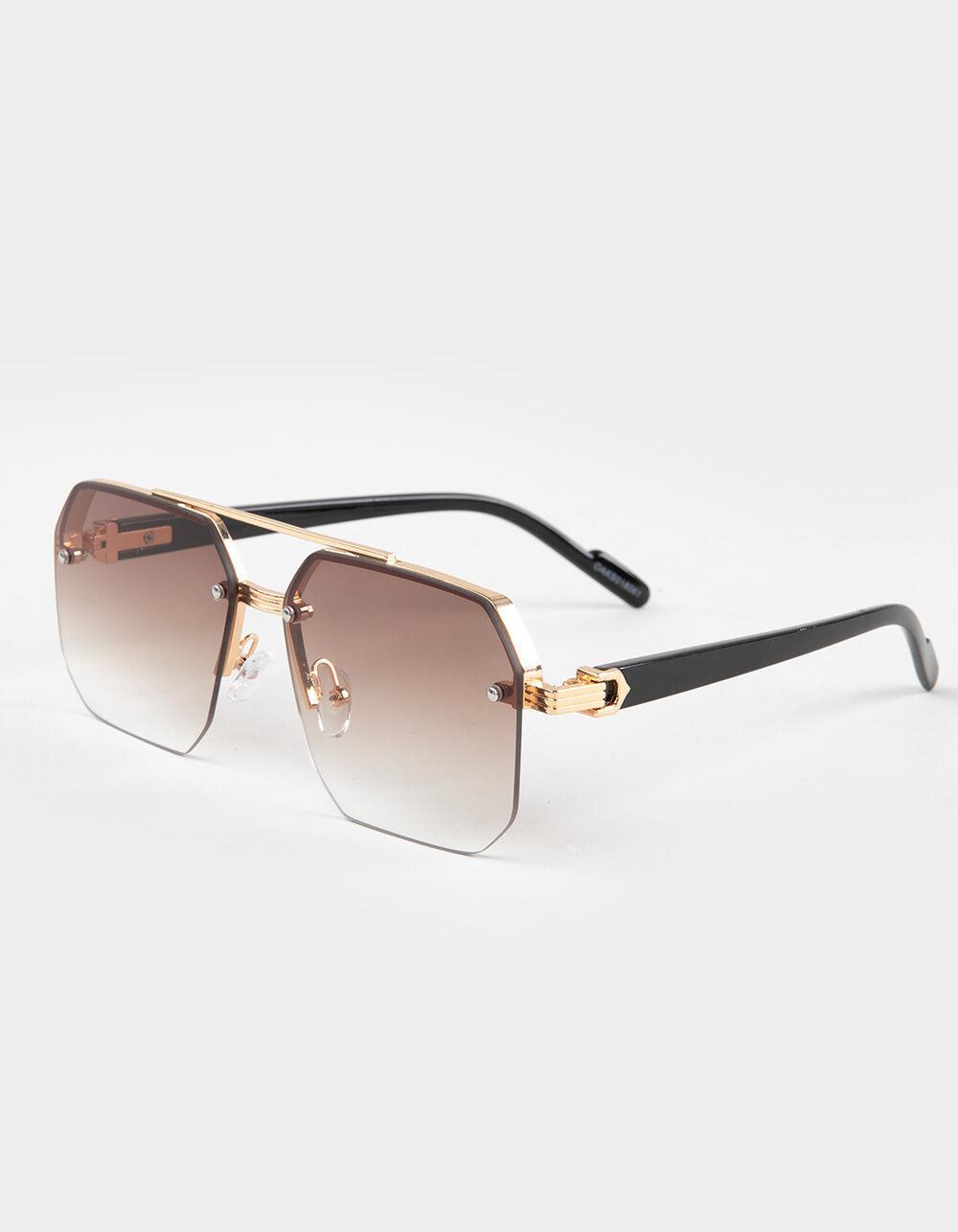 RSQ Metal Oaks Gradient Aviator Sunglasses - GOLD Product Image