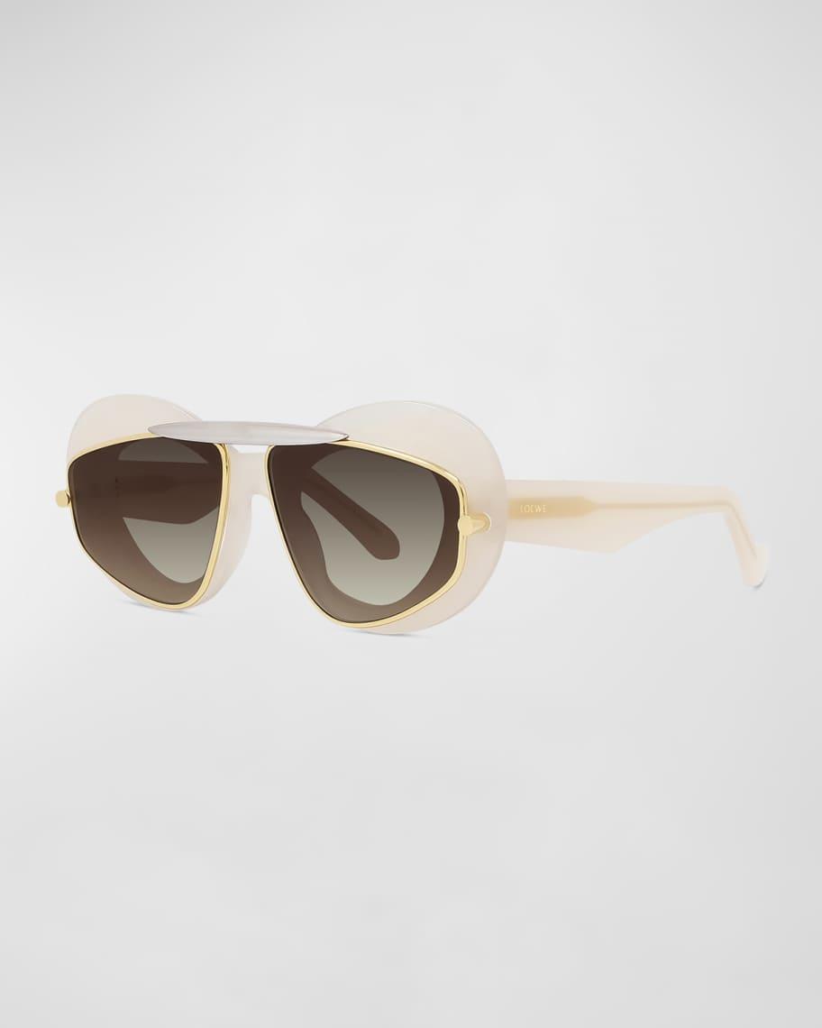 Womens Double Frame 47MM Geometric Sunglasses Product Image