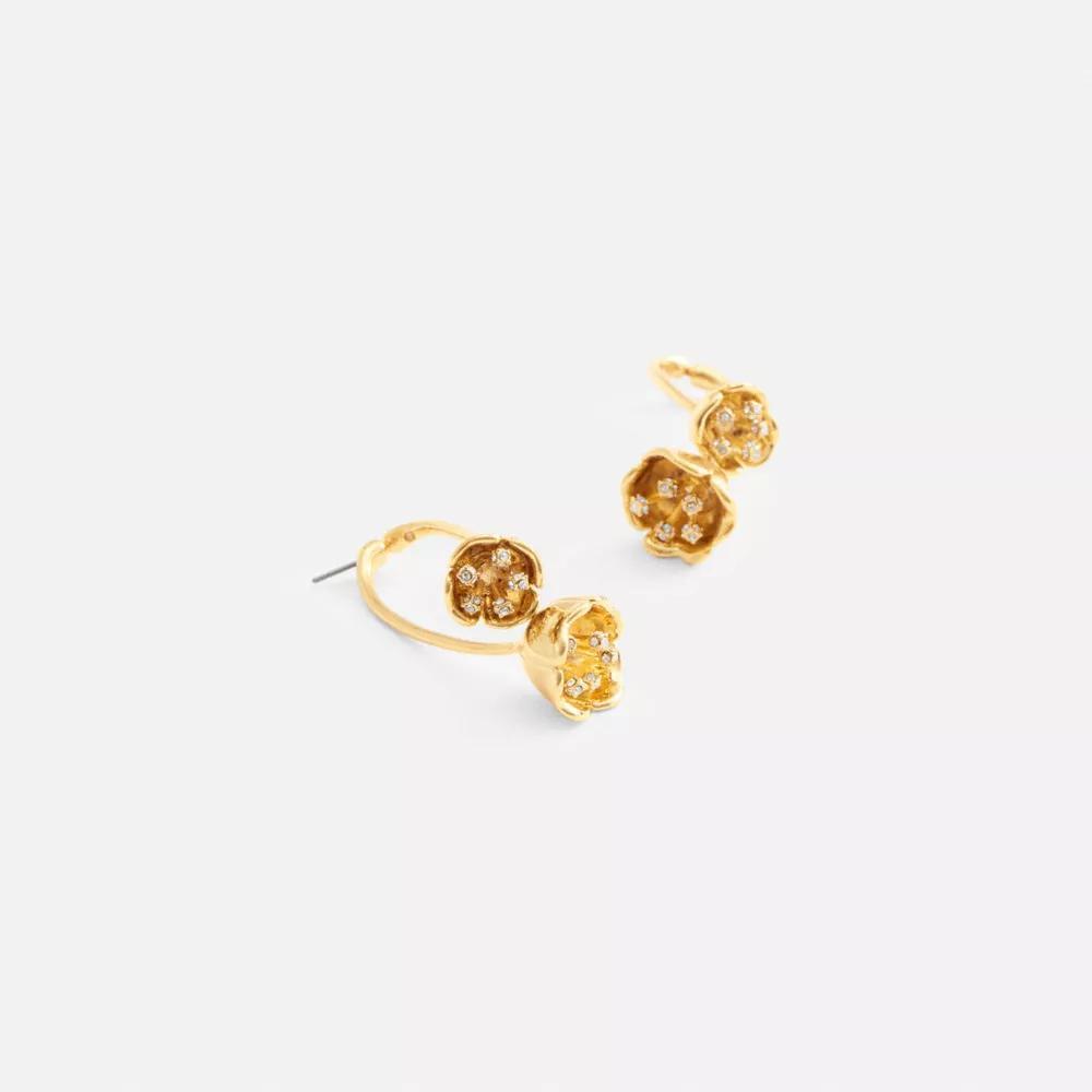 Statement Flower Front Back Earrings Product Image