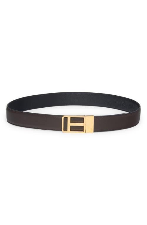 Mens Leather T Logo Belt Product Image