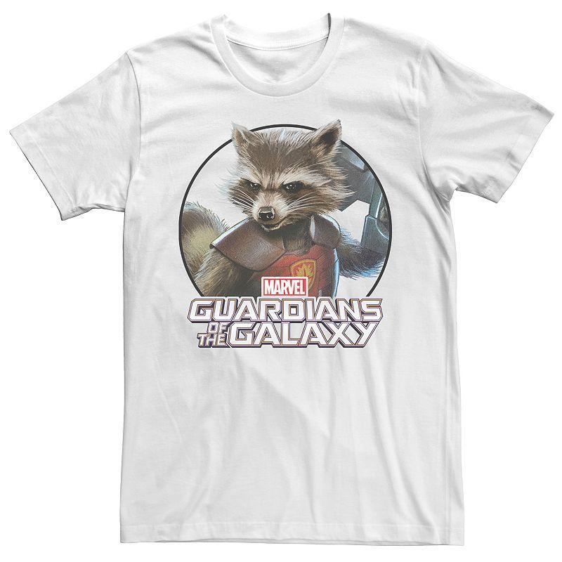 Men's Guardians of the Galaxy Rocket Raccoon Tee, Size: XXL, White Product Image