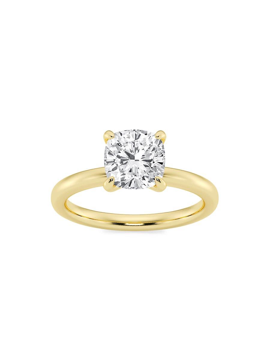 Womens 14K Yellow Gold & Cushion-Cut Lab-Grown Diamond Solitaire Ring/0.50-5.00 TCW Product Image