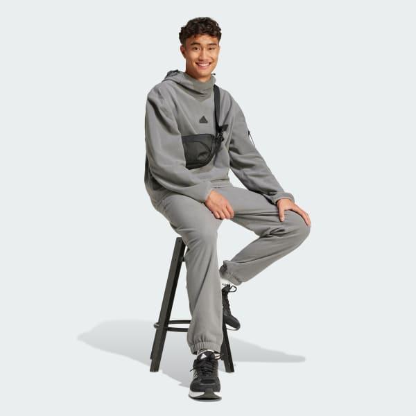 adidas City Escape Polar Fleece Pant Collegiate Green L Mens Product Image