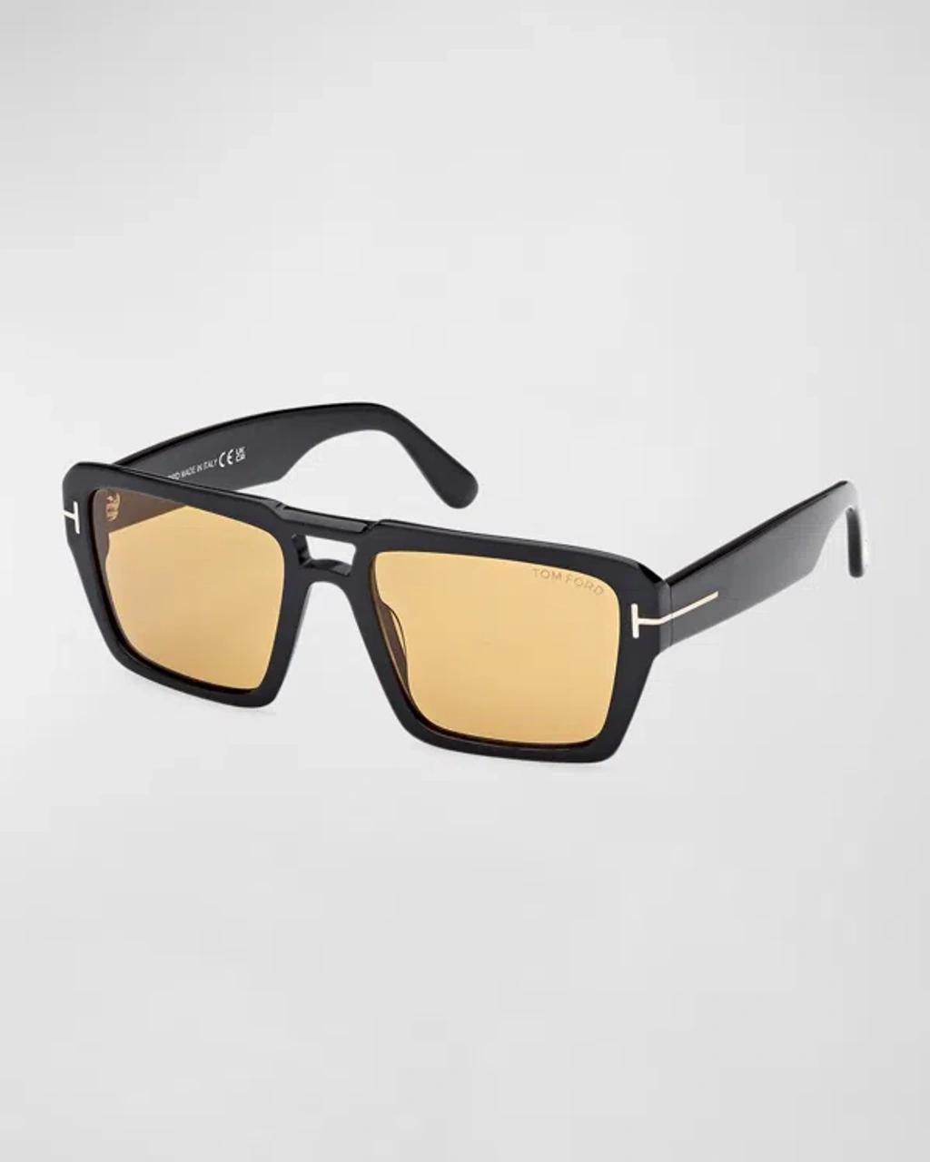 Mens Redford Acetate Rectangle Sunglasses Product Image