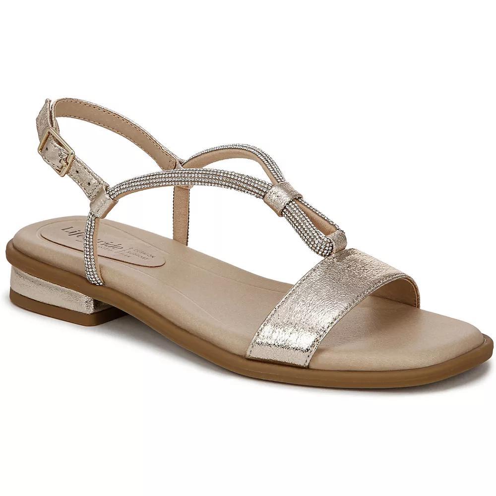 LifeStride Radiant Women's Slingback Sandals, Size: 9, Platino Faux Leather Product Image