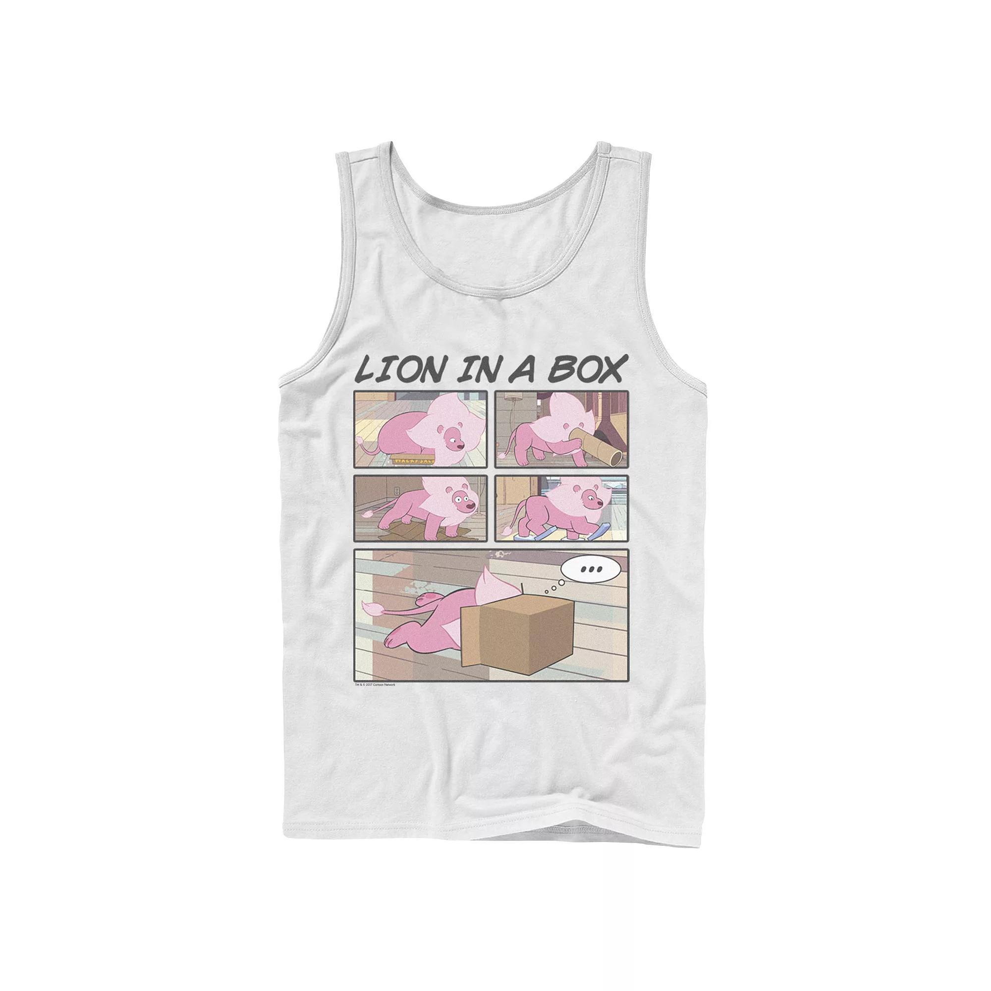 Men's Cartoon Network Stevens Universe Lion In A Box Comic Strip Tank Top, Size: XL, Grey Product Image