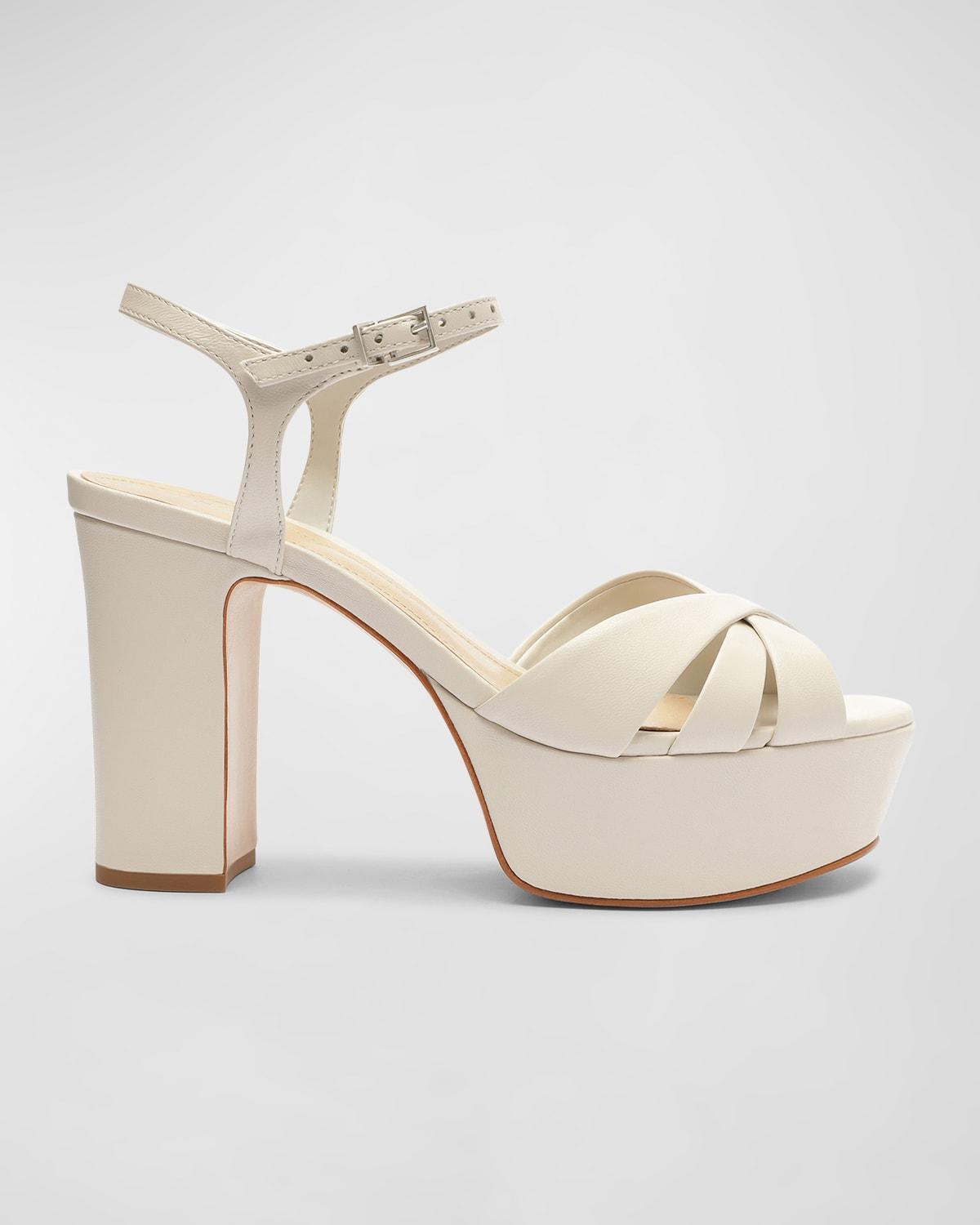 Keefa Metallic Leather Platform Sandals Product Image