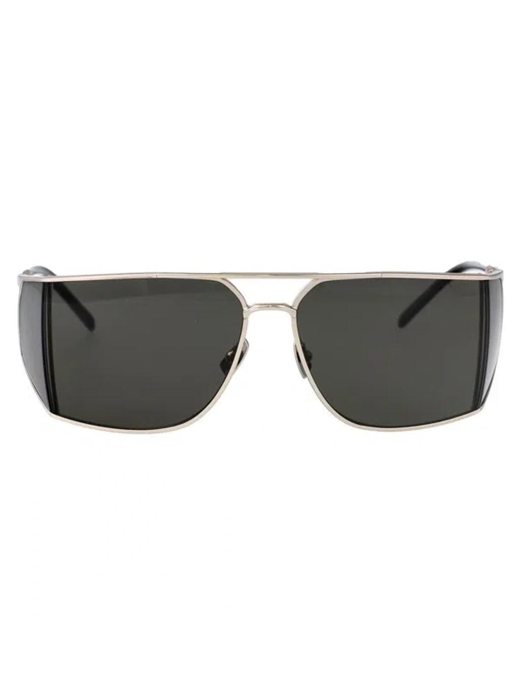 SAINT LAURENT Eyewear Sunglasses In Silver-silver-grey Product Image