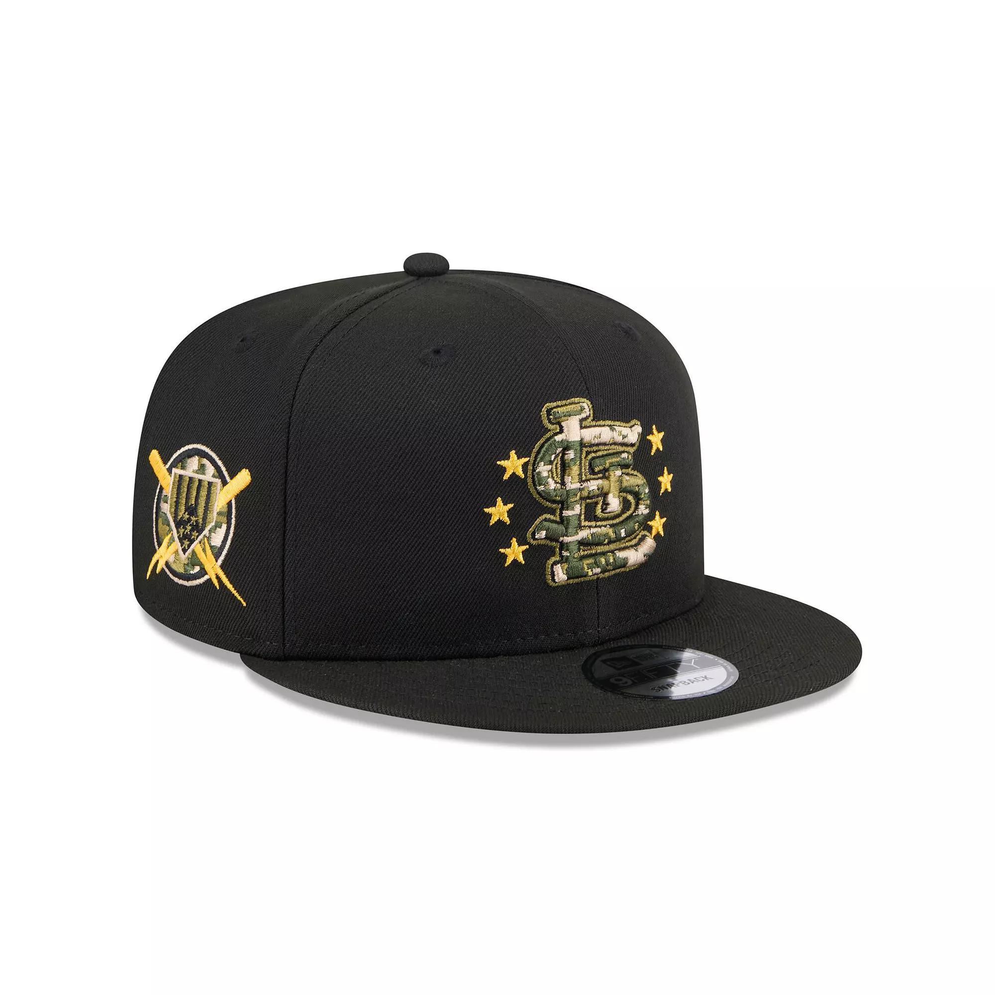 Men's New Era  Black St. Louis Cardinals 2024 Armed Forces Day 9FIFTY Snapback Hat Product Image