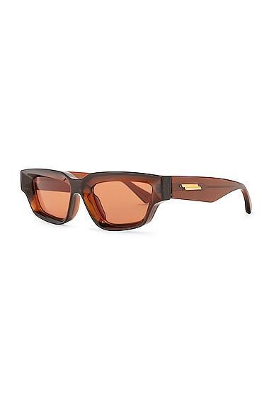 BOTTEGA VENETA Narrow Sunglasses In Brown Product Image